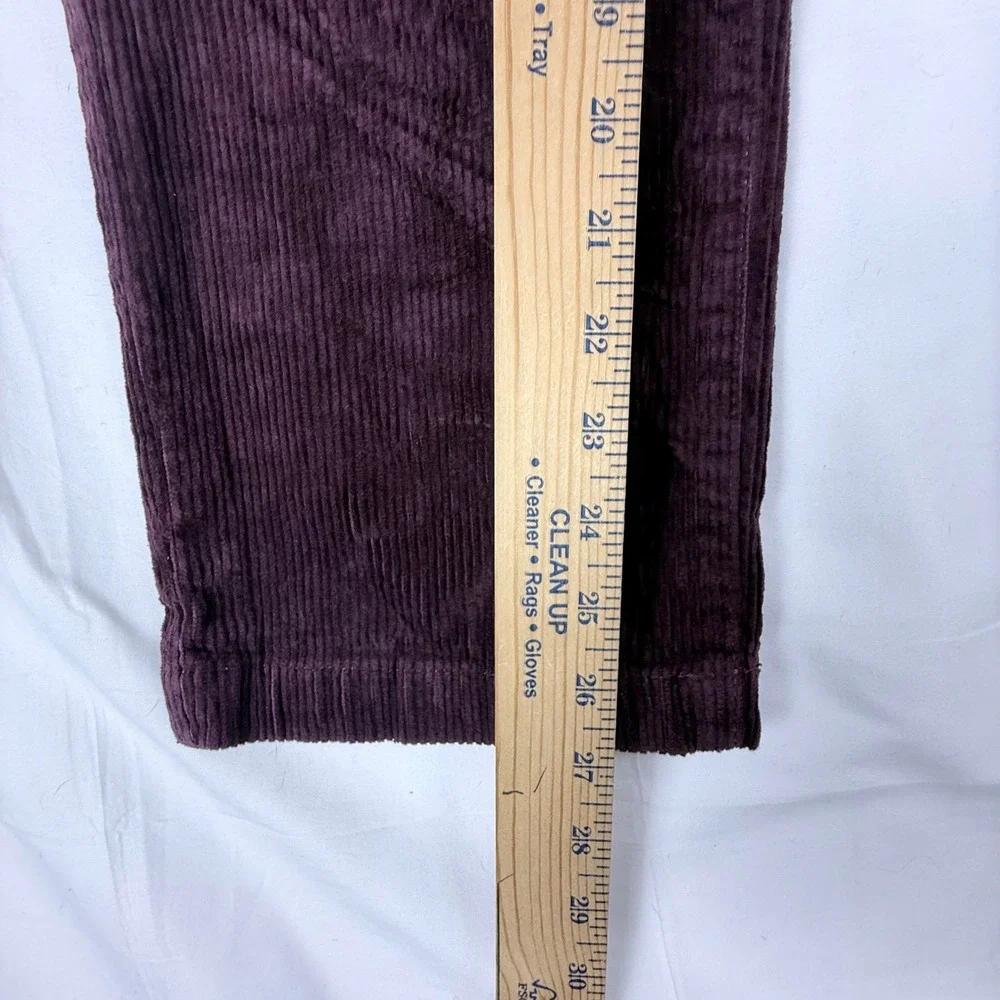 LOFT Corduroy Pants 10 Purple Straight Leg High Rise 752601 Preppy Academia